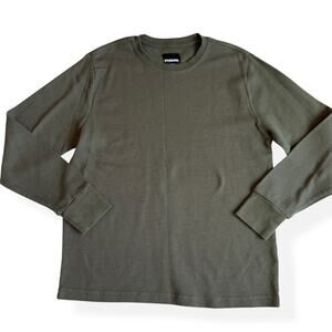 RSQ Youth Olive Green Waffle Knit Top Large